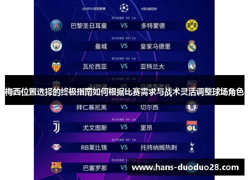 梅西位置选择的终极指南如何根据比赛需求与战术灵活调整球场角色 梅西位置选择的终极指南如何根据比赛需求与战术灵活调整球场角色
